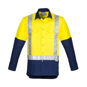 ZW124 - Mens Industrial Long Sleeve Shirt - Shoulder Taped