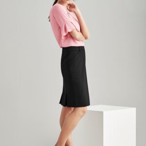 24015 - Womens Comfort Wool Stretch Multi-Pleat Skirt