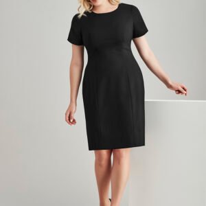 34012 - Womens Comfort Wool Stretch Short Sleeve Shift Dress