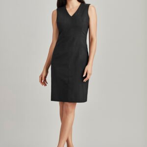 34021 - Womens Comfort Wool Stretch Sleeveless V-Neck Dress