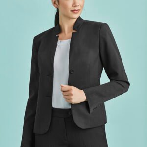 60113_6SW4VgI 60113 - Womens Cool Stretch Short Jacket with Reverse Lapel