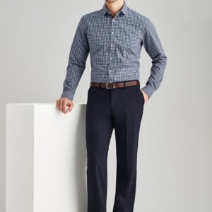 74012 - Mens Comfort Wool Stretch Flat Front Pant