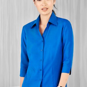 LB3600_aTalent_ElectricBlue_01_tLyggma LB3600 - Womens Oasis 3/4 Sleeve Shirt