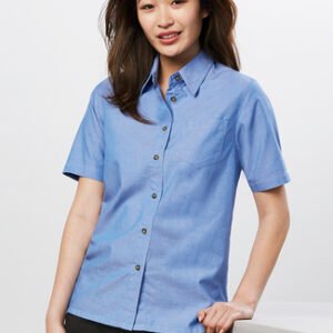LB6200 - Womens Chambray Short Sleeve Shirt