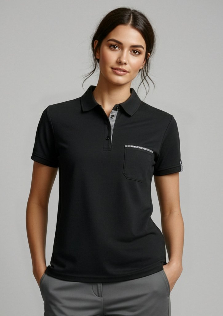 P305LS_Talent_Black_Check_01_uO1ACFg P305LS - Womens Edge Short Sleeve Polo