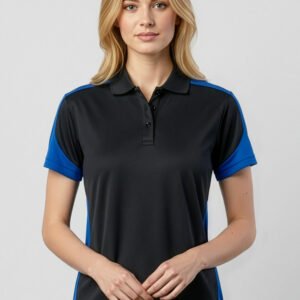 P401LS_Talent_Black_Royal_01 P401LS - Womens Talon Short Sleeve Polo