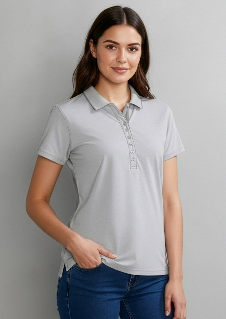P501LS_Talent_SilverGrey_01 P501LS - Womens Shadow Short Sleeve Polo