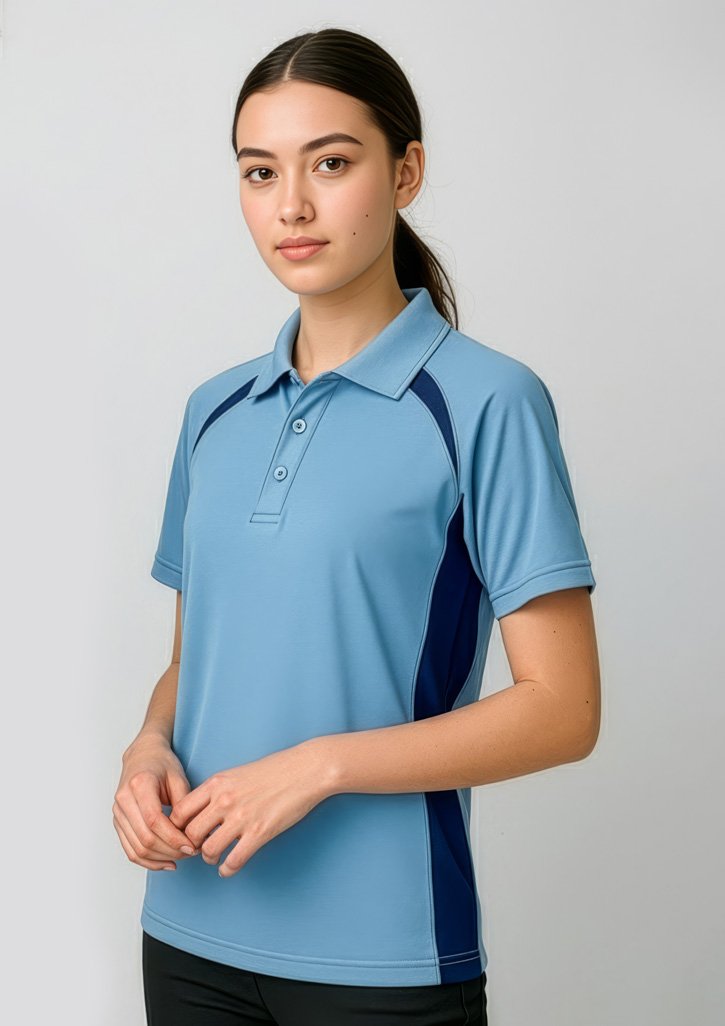P7700B - Kids Splice Short Sleeve Polo