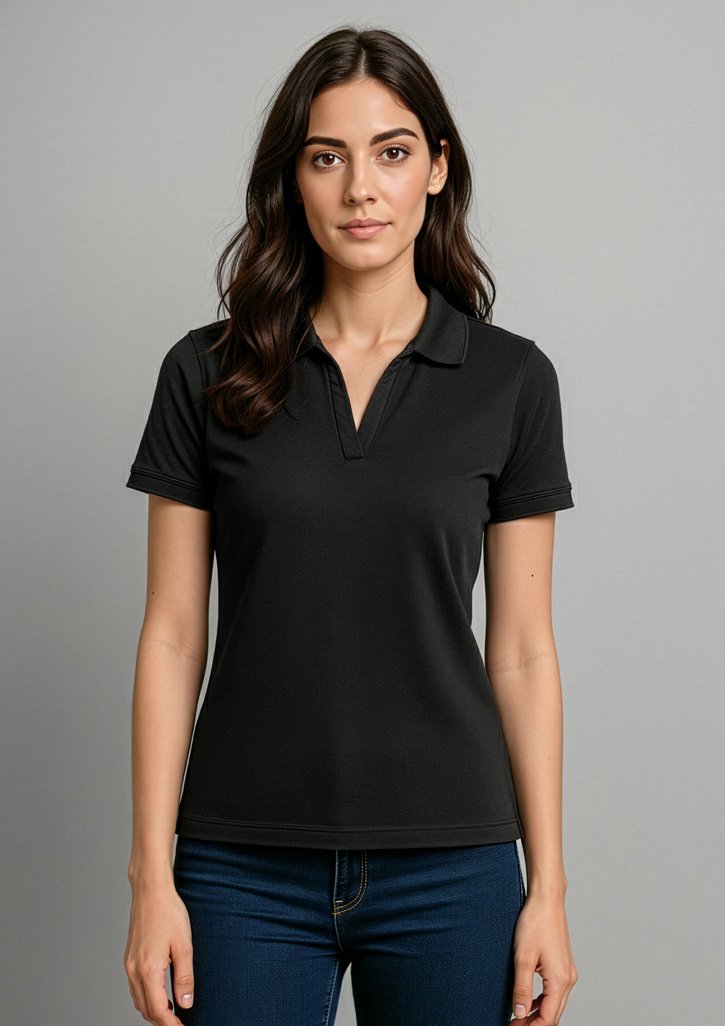 P9025_Talent_Black_01_q0ugy4I P9025 - Womens Oceana Short Sleeve Polo