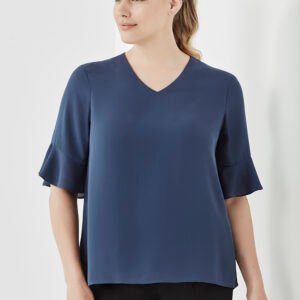 RB966LS - Womens Aria Fluted Sleeve Blouse