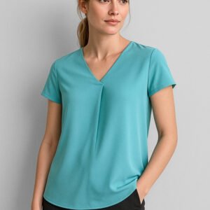 RB967LS - Womens Kayla V-Neck Pleat Blouse