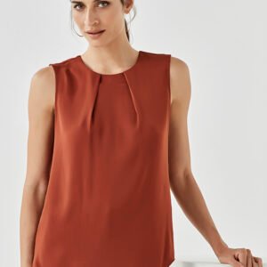 RB973LN - Womens Estelle Sleeveless Pleat Detail Blouse