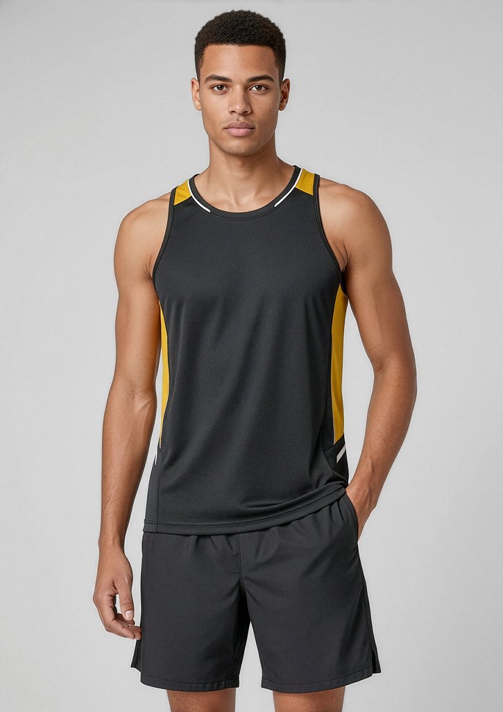 SG702M_Talent_Black_Gold_Silver_01 SG702M - Mens Renegade Singlet