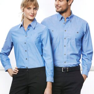LB6201 - Womens Chambray Long Sleeve Shirt