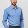 SH816_Talent_MidBlue_01 SH816 - Mens Micro Check Long Sleeve Shirt