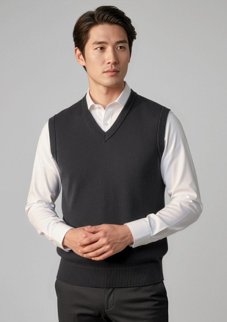 WV6007_Talent_Black_01_aTbpOxv WV6007 - Mens Woolmix Knit Vest
