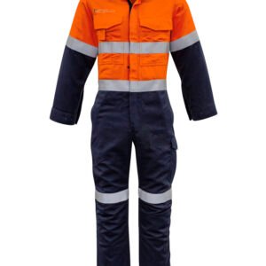 ZC525 - Mens Orange Flame Overall - Hoop Taped