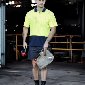ZH231_Talent_Yellow_Navy_01 ZH231 - Unisex Hi Vis Basic Short Sleeve Polo
