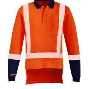 ZH660_OrangeNavy_F_gGyKrGL ZH660 - Mens TTMC-W17 Taped Polo