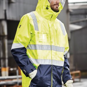 ZJ532_Talent_01_BbKmbFf ZJ532 - Mens Hi Vis 4 In 1 Waterproof Jacket