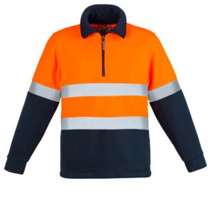 ZT461_Product_Orange_Navy_01_hDqzIk1 ZT461 - Unisex Hi Vis Polar Fleece Pullover - Hoop Taped