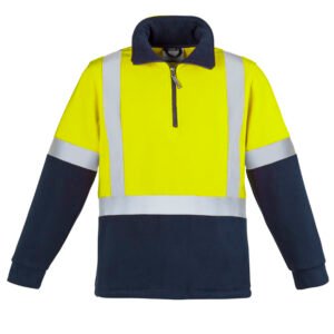 ZT462_Product_Yellow_Navy_01_TsQ4Kvd ZT462 - Unisex Hi Vis Polar Fleece Pullover - Shoulder Taped