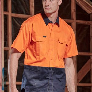 ZW115 - Mens Hi Vis Short Sleeve Shirt