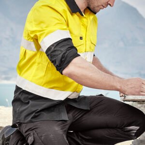 ZW129 - Mens Rugged Cooling Hi Vis Taped Long Sleeve Shirt