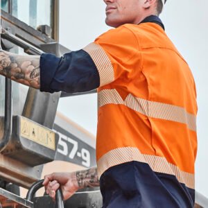 ZW229 - Mens Rugged Cooling Hi Vis Segmented Tape Long Sleeve Shirt
