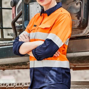 ZW720 - Womens Rugged Cooling Hi Vis Taped Long Sleeve Shirt