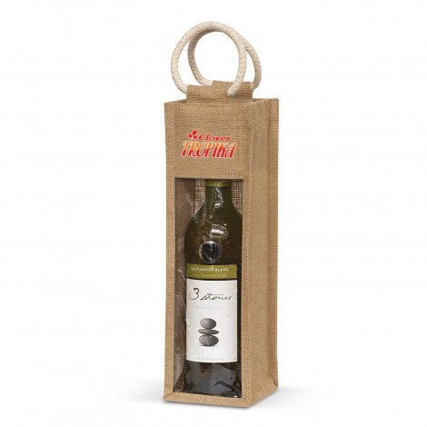 108039 - Serena Jute Wine Carrier