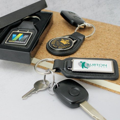 108598 - Baron Leather Key Ring - Rectangle