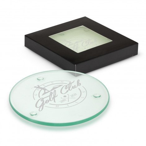 116396 - Venice Glass Coaster Set of 2 - Round