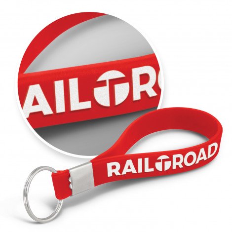 118672 - Silicone Key Ring - Embossed