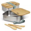 120046 - Stainless Steel Lunch Box with Cutlery