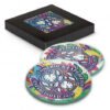 120165 - Venice Glass Coaster Set of 2 Round - Full Colour