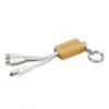 121410-1.jpg 121410 - Bamboo Charging Cable Key Ring - Rectangle
