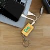 121410-3.jpg 121410 - Bamboo Charging Cable Key Ring - Rectangle