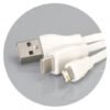 121411 - Bamboo Charging Cable Key Ring - Round