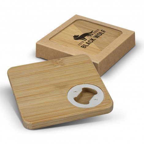 125551-0.jpg 125551 - Bamboo Bottle Opener Coaster Set of 2 - Square