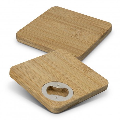 125551-1.jpg 125551 - Bamboo Bottle Opener Coaster Set of 2 - Square