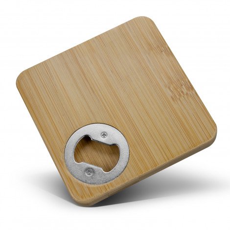 125939 - Bamboo Bottle Opener Coaster - Square