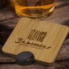 125939 - Bamboo Bottle Opener Coaster - Square