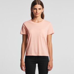 Wo's Square Pocket Tee - 4046