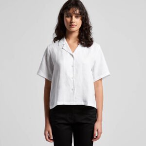 Wo's Linen S/S Shirt - 4420
