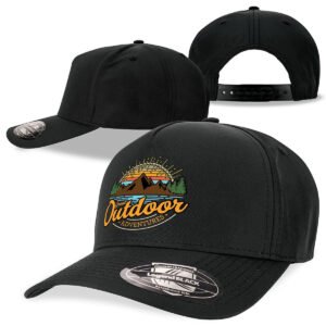 A-FRAME SPORT SNAP BACK CAP - BLACK
