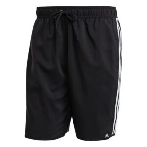 classic-length_3-stripes_swim_shorts_black_gq1103_01_laydown_1__1.jpg 3-Stripes Swim Shorts - Black / White