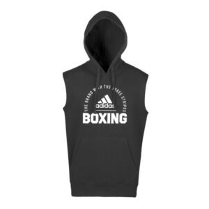 clsh21-b-black-01.jpg Combat Sports Sleeveless Hoody - Black/White