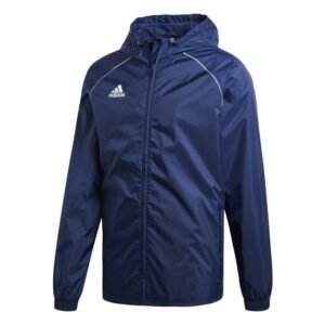 cv3694_app_photo_front-center_white.jpg Core Adult Rain Jacket - Dark Blue/White