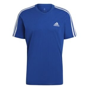 essentials_3-stripes_tee_blue_he4410_01_laydown.jpg Essentials 3-Stripes Tee - Royal